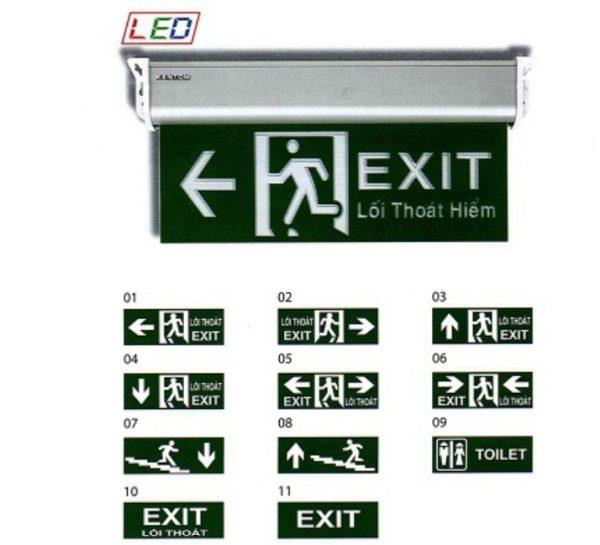 Đèn exit KENTOM 2 mặt loại chống bụi bẩn