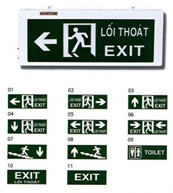 Đèn exit KENTOM 2 mặt thời gian sáng 3h