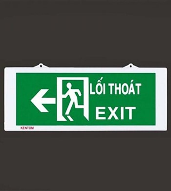 Đèn exit KENTOM 2 mặt chỉ hướng