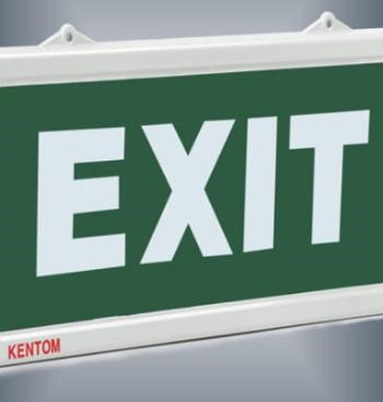 Đèn exit KENTOM 2 mặt không chỉ hướng