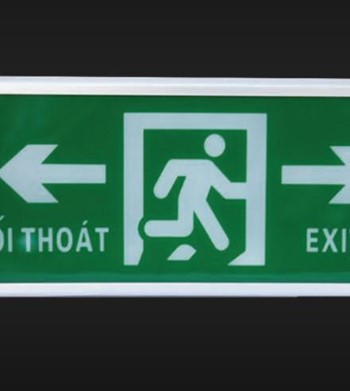 Đèn Exit thường chỉ hướng 2 bên 2 mặt Lilang